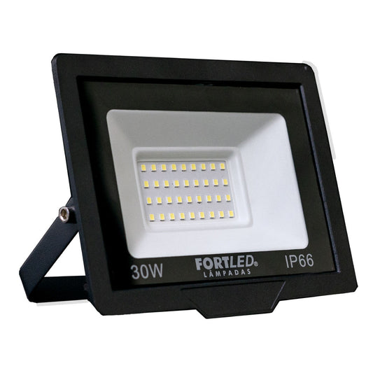 Refletor Slim 30W Luz Amarela 3000K Fortled