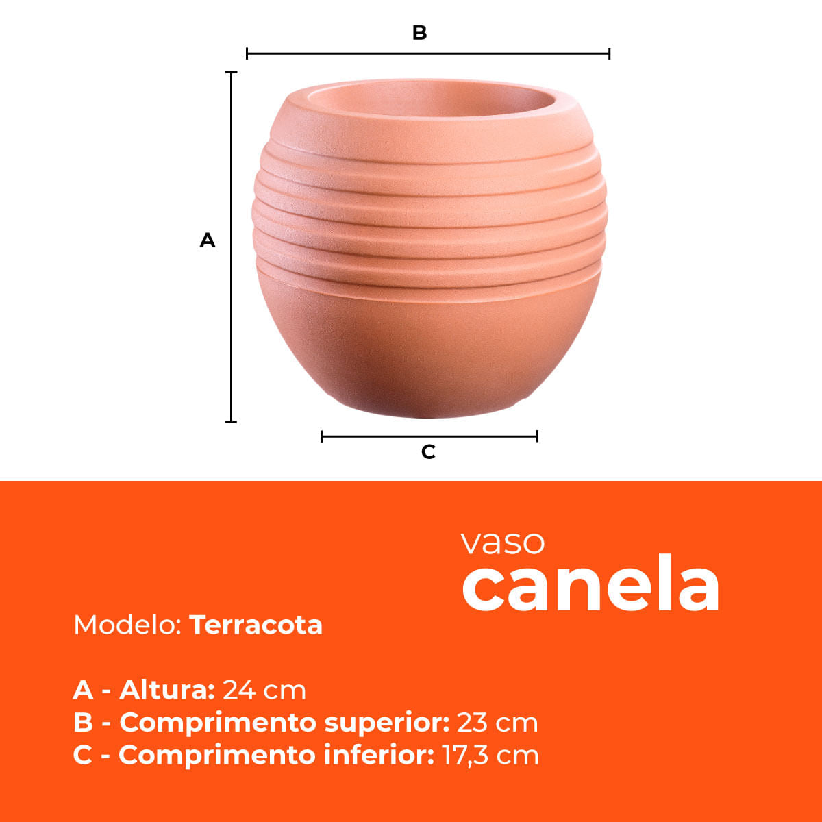 Vaso Canela Terracota 24 Terrano