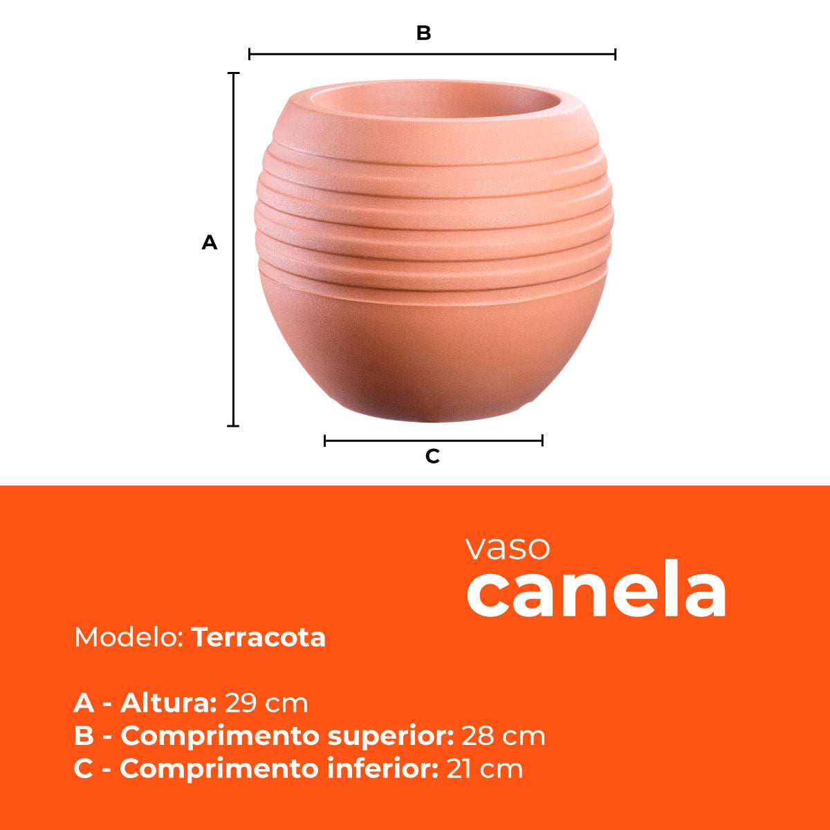 Vaso Canela Terracota 29 Terrano